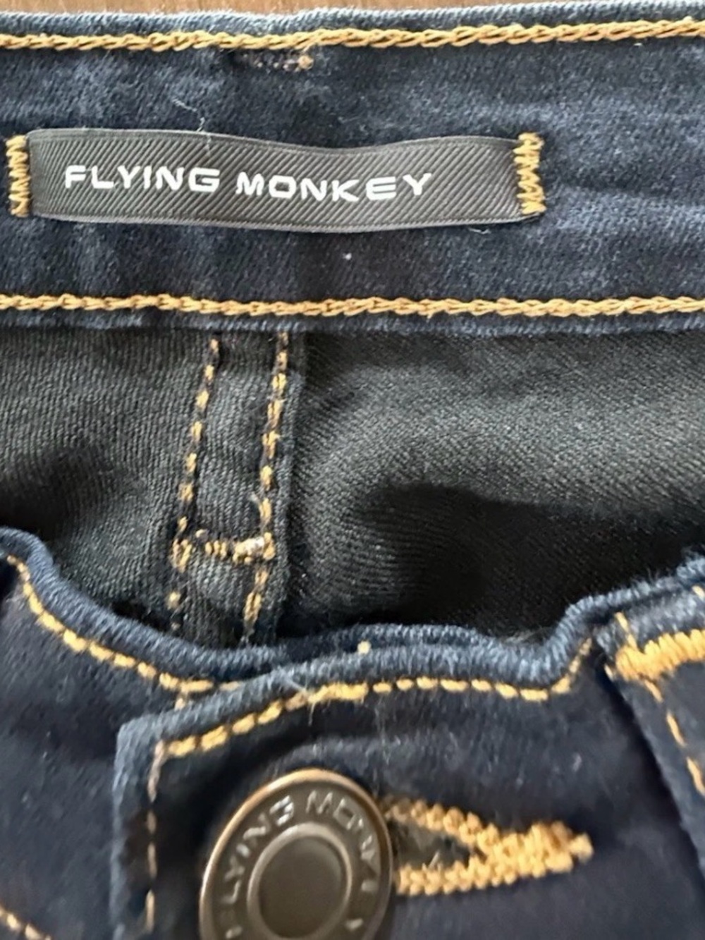 Flying Monkey Dark Wash High Rise Skinny Jeans Women’s Size 27 Stretch Denim - Picture 4 of 7